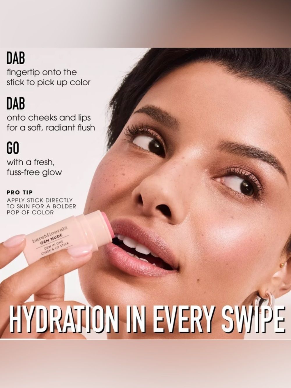 bareMinerals GEN NUDE Dew in One Cheek & Lip Stick Color: Brick It On - Picture 8 of 11